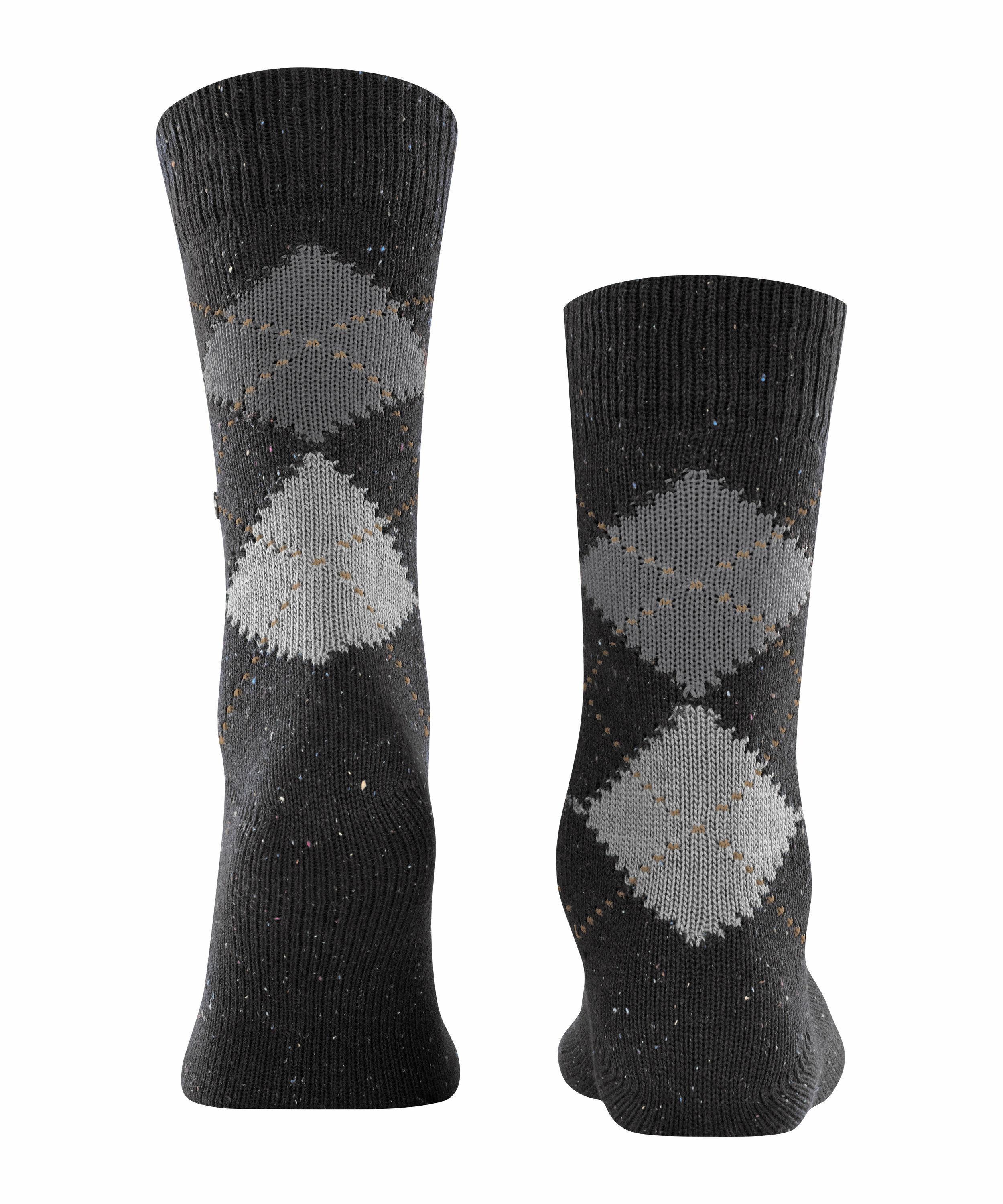 Burlington Raw Argyle Herren Socken, 46-50, Schwarz, Baumwolle, 21924-30100 günstig online kaufen