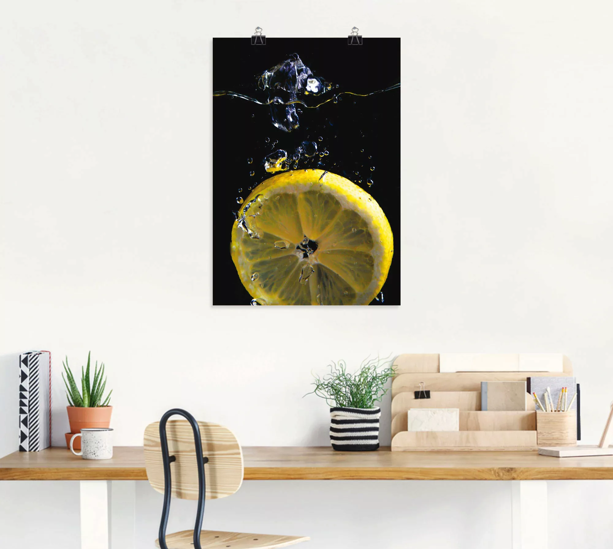 Artland Wandbild "Zitrone", Lebensmittel, (1 St.), als Alubild, Outdoorbild günstig online kaufen