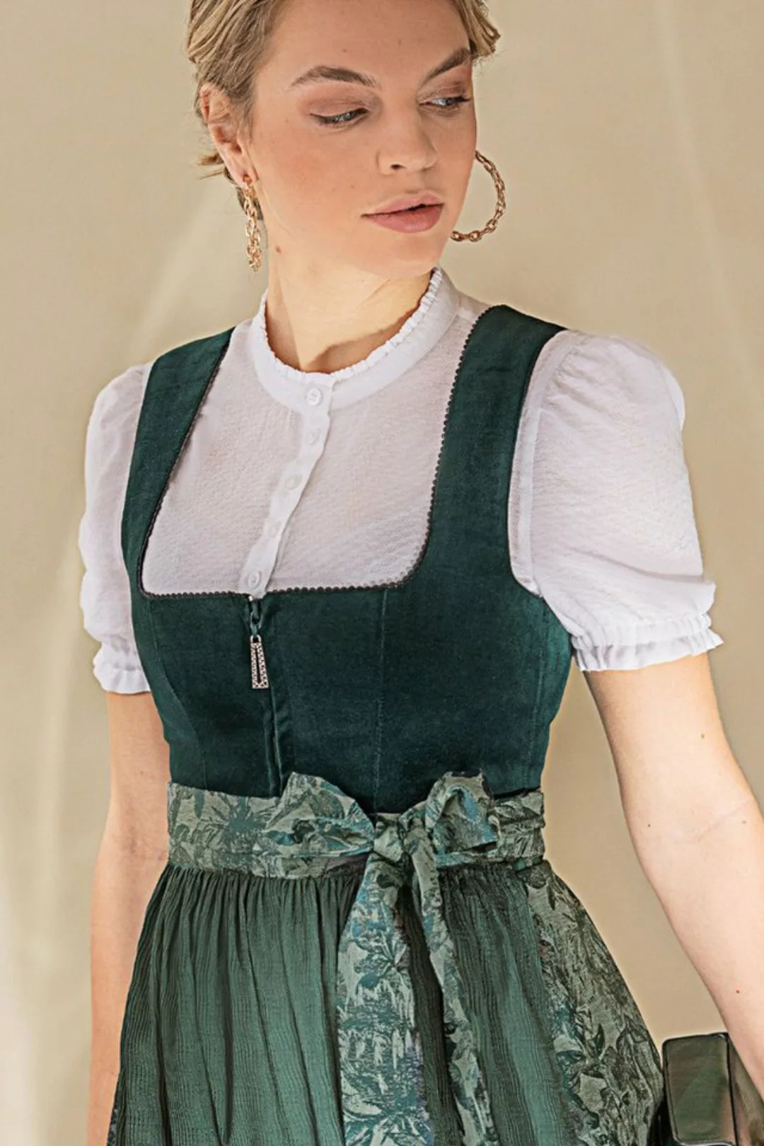 MarJo Dirndl Samt Dirndl 2tlg. - IRSEE - petrol/jade günstig online kaufen