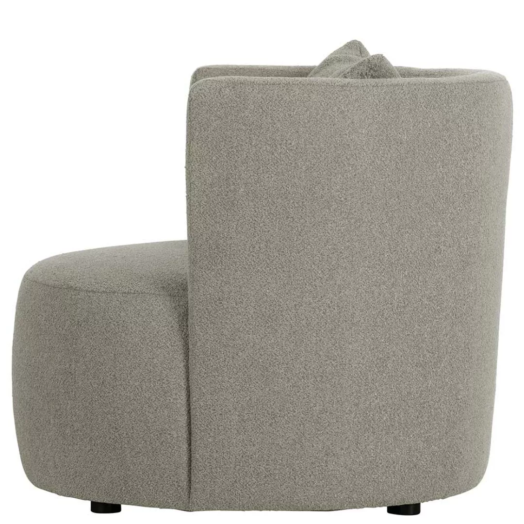 Design Sessel in Grau Stoff Armlehnen günstig online kaufen