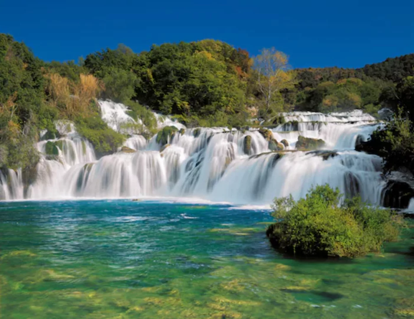 Komar Fototapete »Krka Falls«, 368x254 cm (Breite x Höhe), inklusive Kleist günstig online kaufen