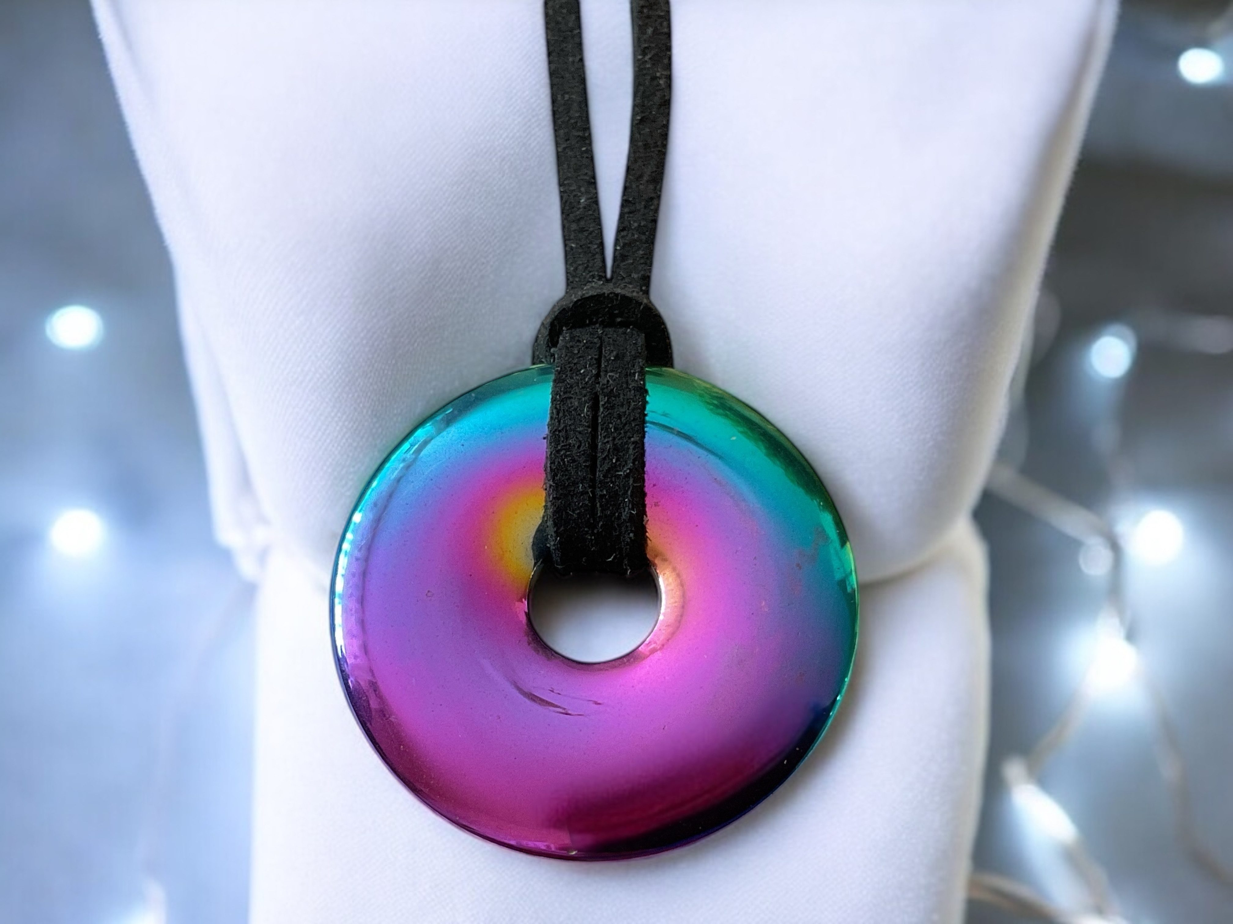 Steinfixx® Lange Kette echter Edelsteindonut 30 günstig online kaufen