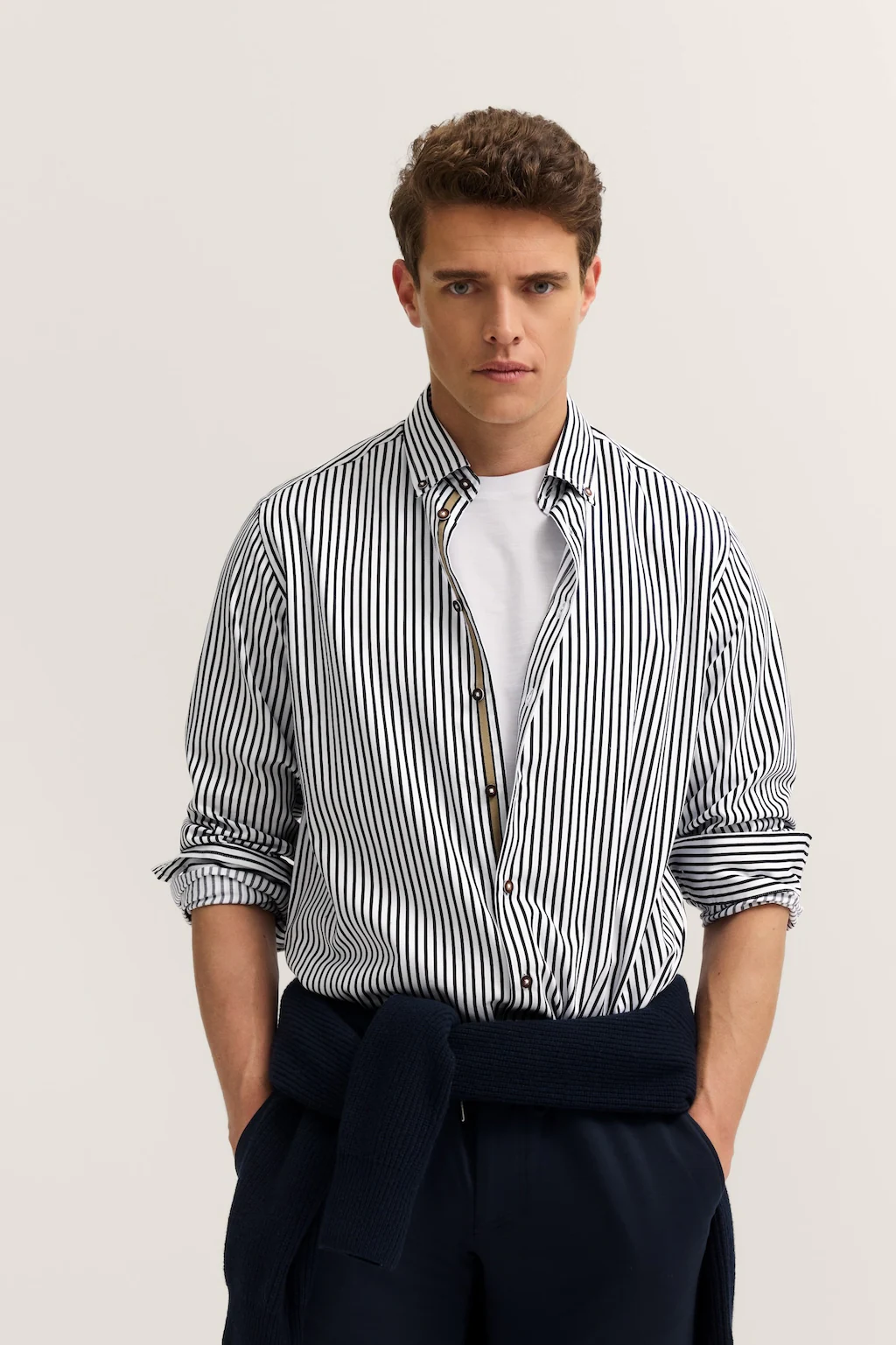 bugatti Langarmhemd "Easy Care", gestreift mit Button-Down und aus Baumwoll günstig online kaufen
