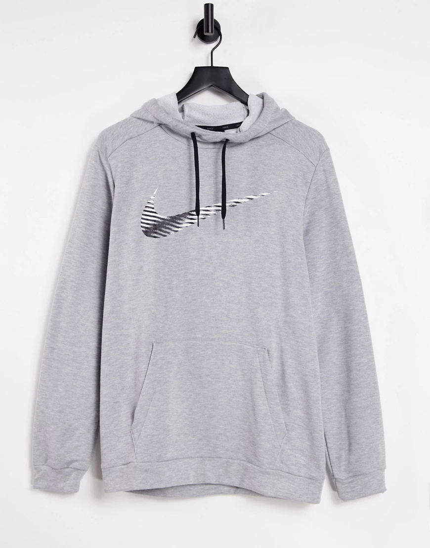 Nike – Dri-Fit – Kapuzenpullover in Grau günstig online kaufen