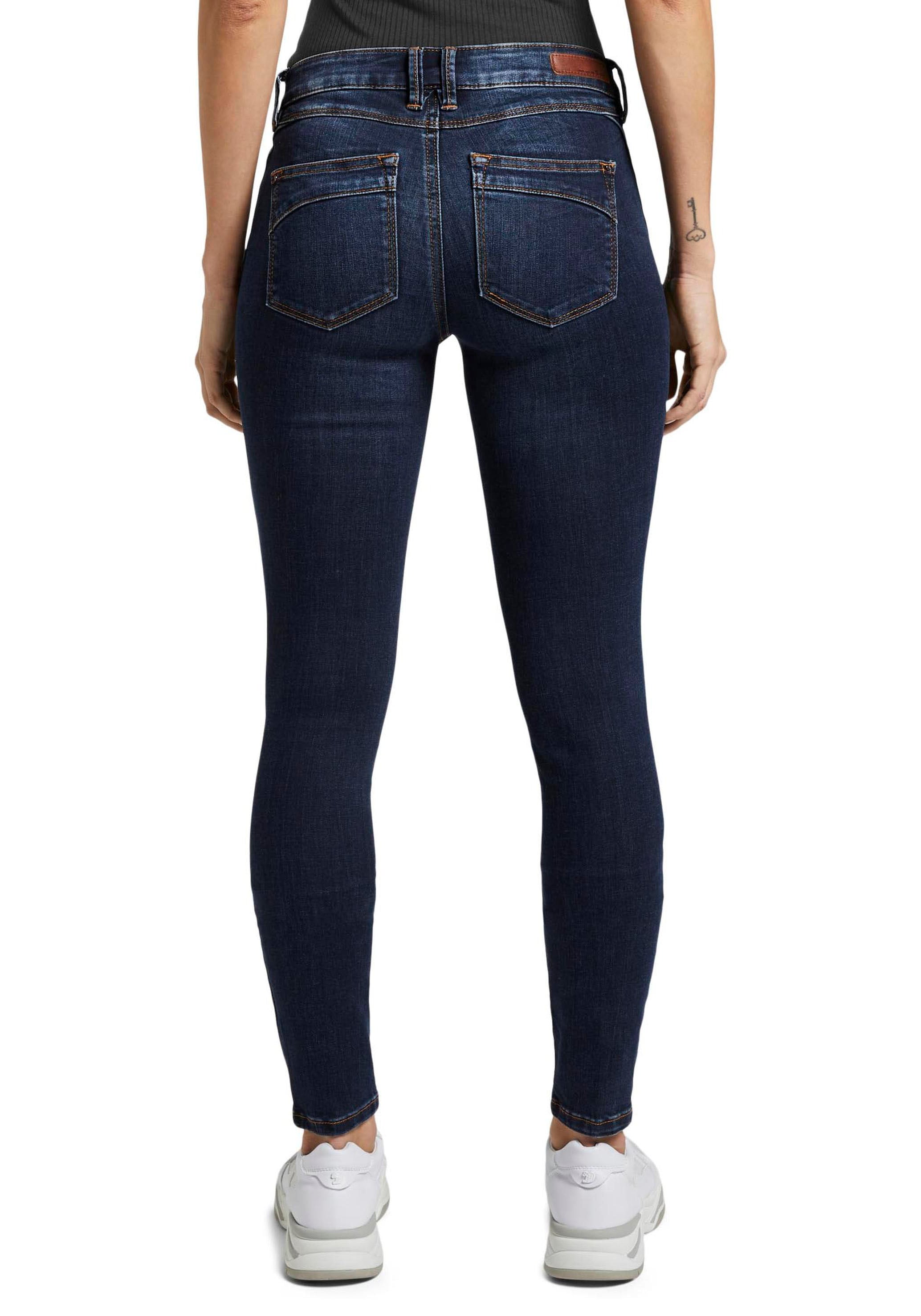 Tom Tailor Denim Damen Jeans Jona - Extra Skinny Fit - Blau - Dark Stone Wa günstig online kaufen
