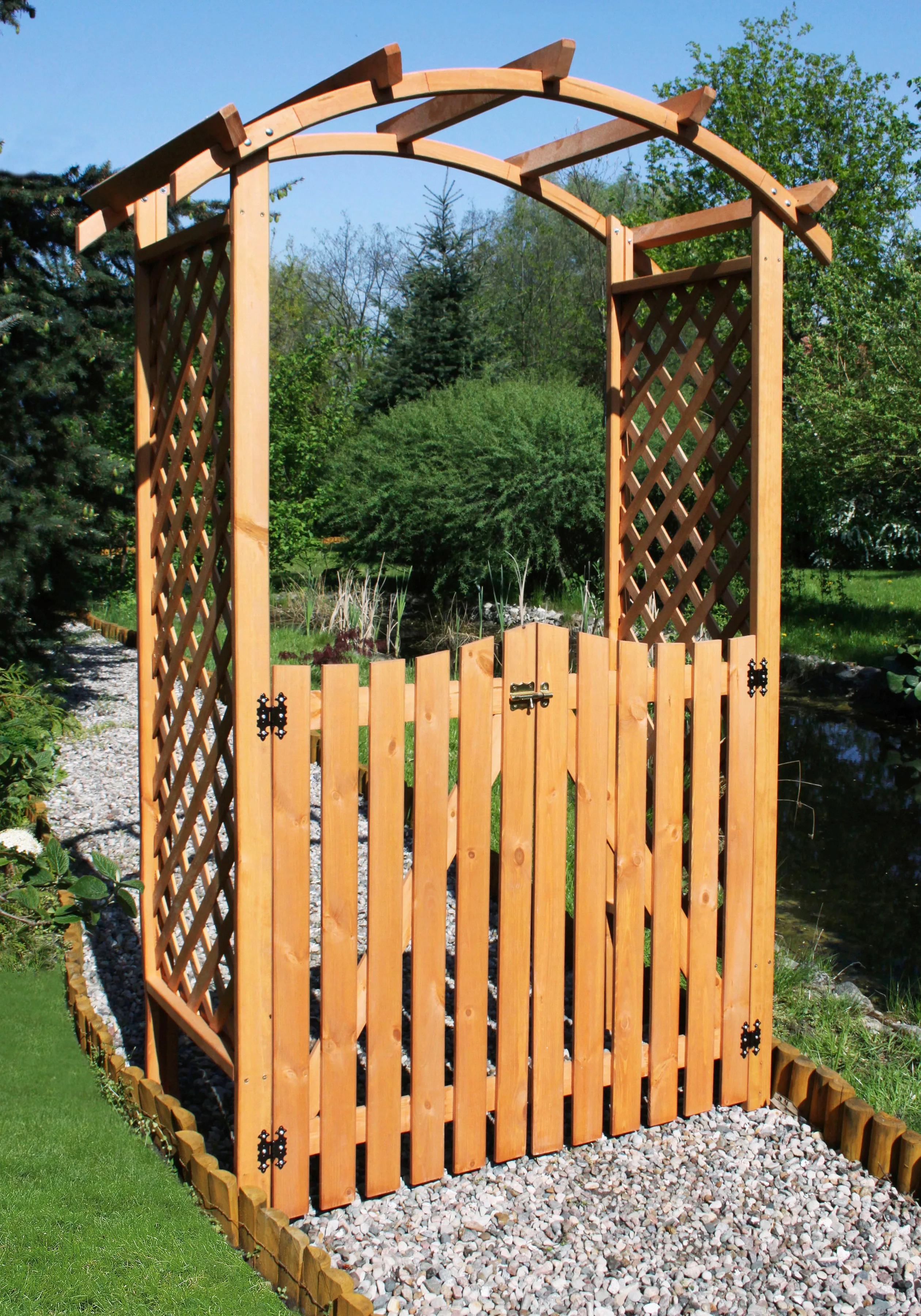 promadino Rosenbogen "Pergola Diana", BxTxH: 132x70x206 cm, mit Türen günstig online kaufen