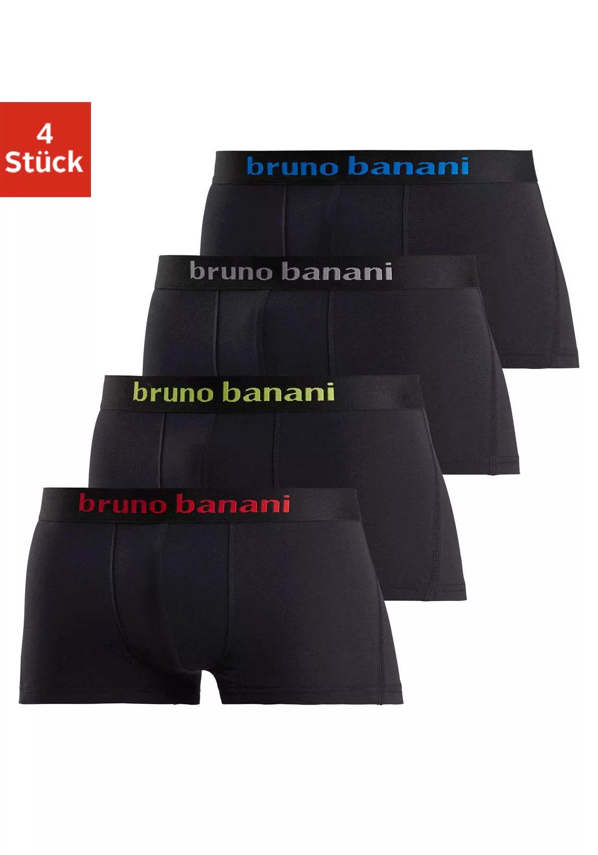 Bruno Banani Hipster, (Packung, 4 St.), knapp sitzende Boxershorts mit Logo günstig online kaufen