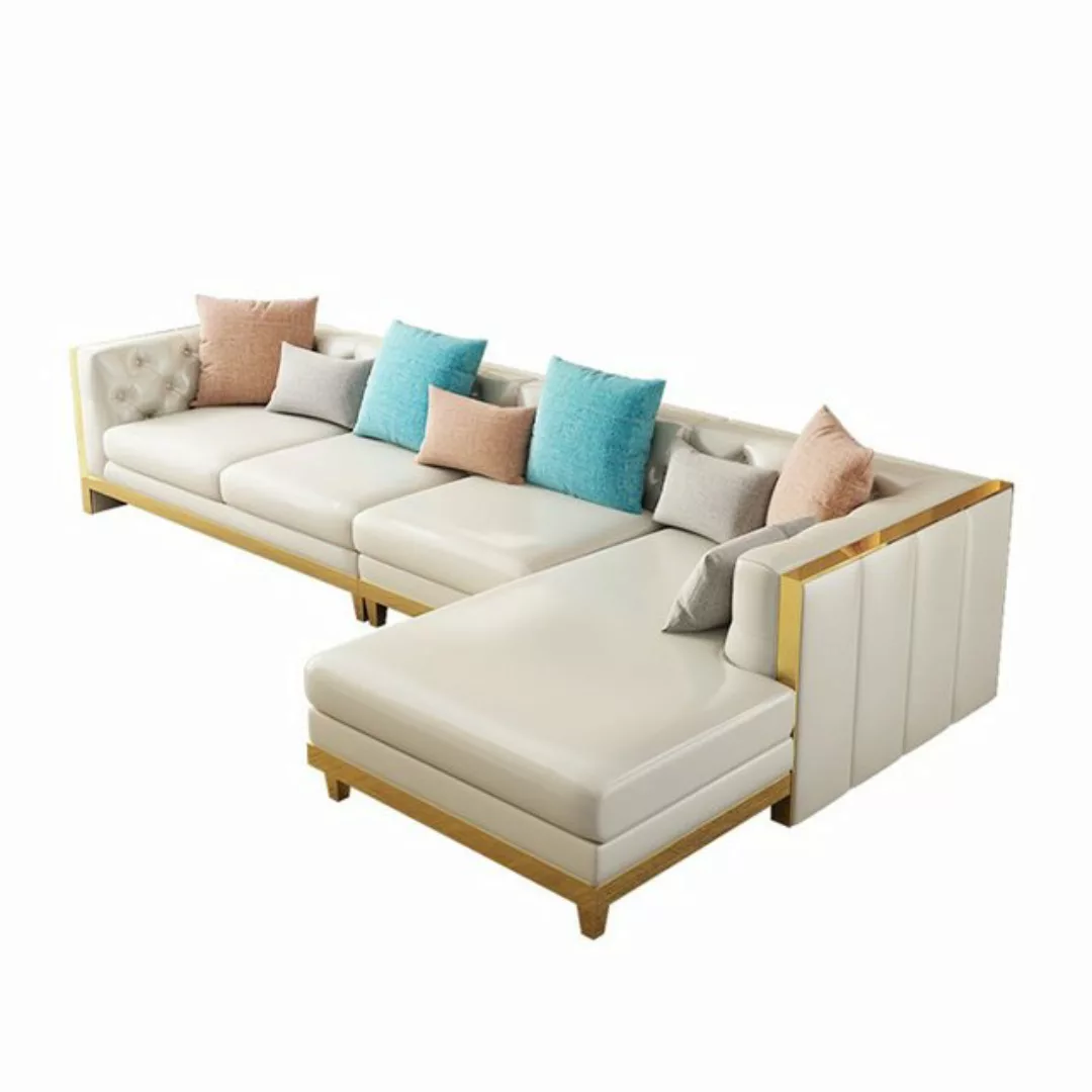 JVmoebel Ecksofa, Sofa L-Form Ledersofa Couch Wohnlandschaft Garnitur Desig günstig online kaufen