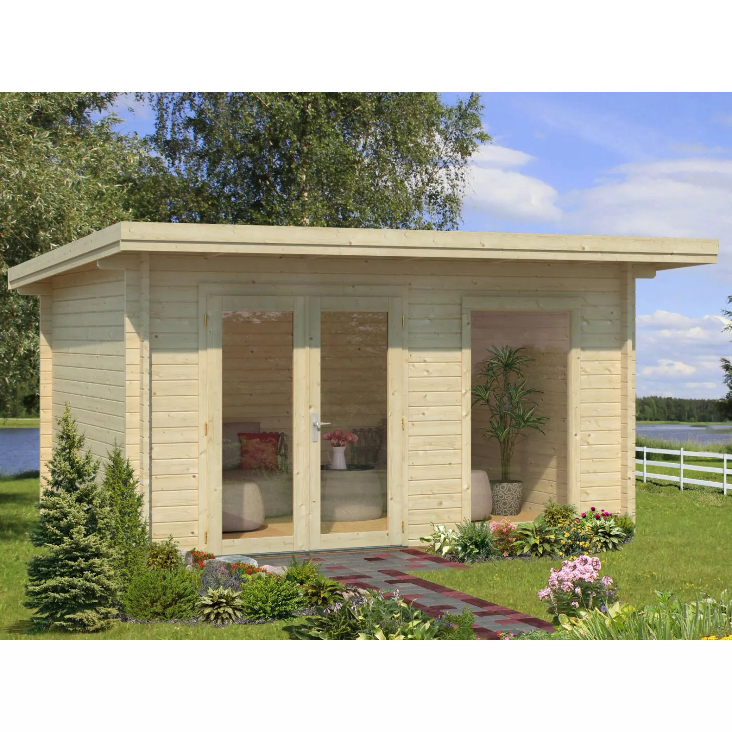 Palmako Gartenhaus "Heidi", (Set), 11,7 m², mit Fußboden im Gartenhaus günstig online kaufen