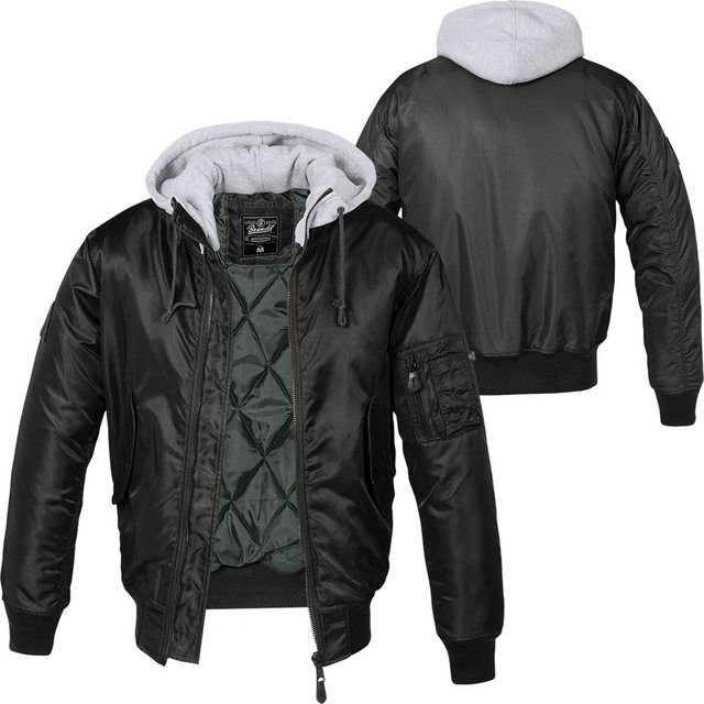 Brandit Outdoorjacke Brandit MA1 Pilotenjacke mit Kapuze Sweat Hooded günstig online kaufen