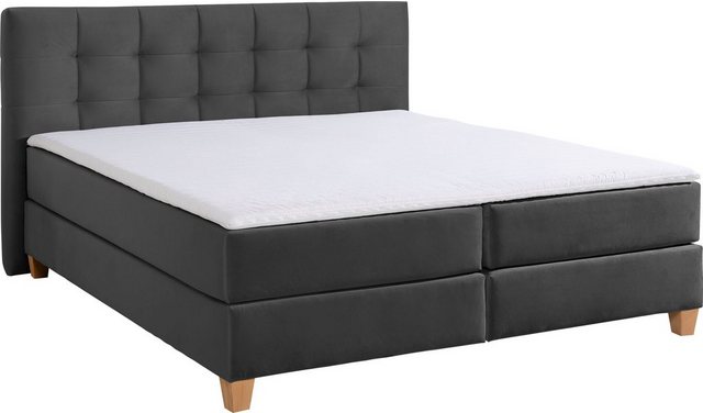 Home affaire Boxspringbett "Moulay", inkl. Topper, in Überlänge 220 cm, 3 H günstig online kaufen