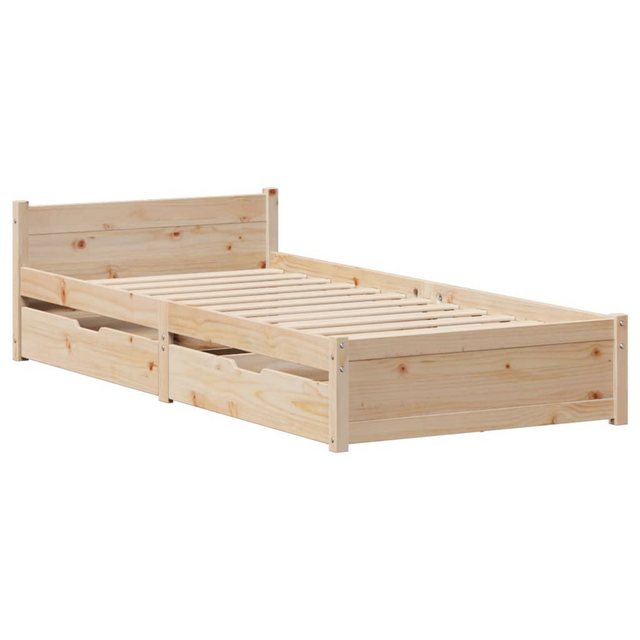 vidaXL Bett Massivholzbett ohne Matratze 75x190 cm Kiefernholz günstig online kaufen