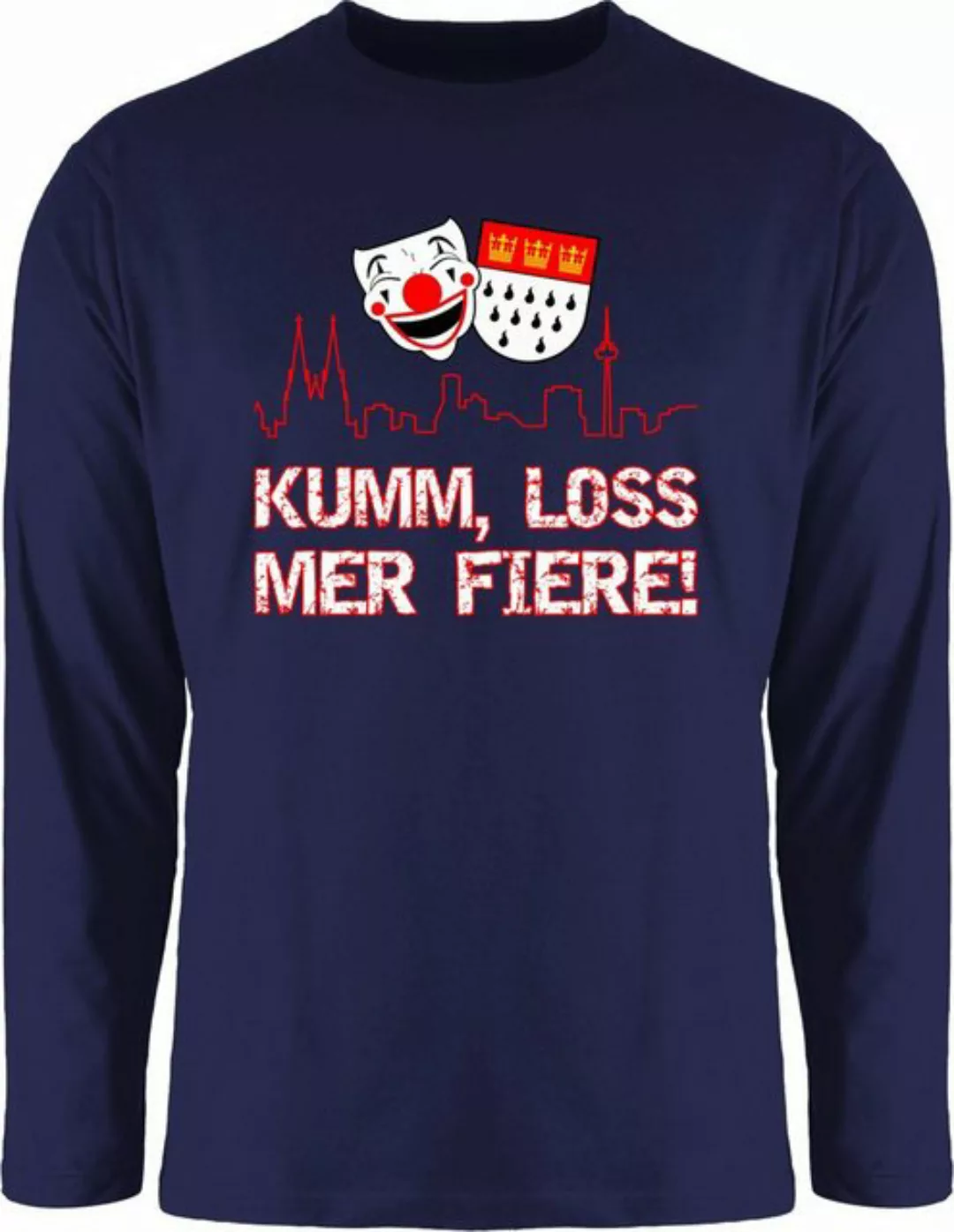 Shirtracer Rundhalsshirt Kumm loss mer fiere Kölle Alaaf Köln Wappen Karnev günstig online kaufen