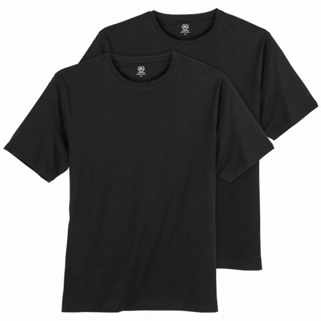 LERROS Rundhalsshirt Lerros XXL T-Shirt 2er-Pack schwarz günstig online kaufen