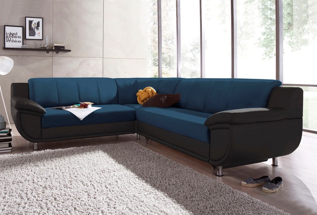 TRENDMANUFAKTUR Ecksofa "Rondo 3, zeitlos und modern, im Materialmix, L-For günstig online kaufen