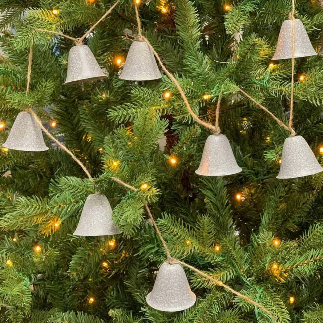 Glocken Girlande Weihnachten Zink Weihnachtsdeko 180cm günstig online kaufen