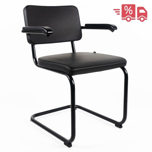 ABVERKAUF: THONET Stahlrohr-Freischwinger S 64 PV | Polstersitz Nubukleder günstig online kaufen