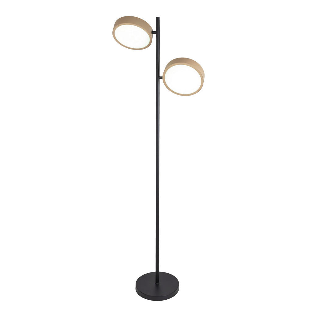 Näve Leuchten LED-Stehleuchte beige Kunststoff Metall B/H/T: ca. 53x165x28 günstig online kaufen