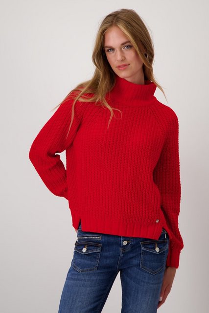 Monari Stehkragenpullover aus Chenille-Garn günstig online kaufen