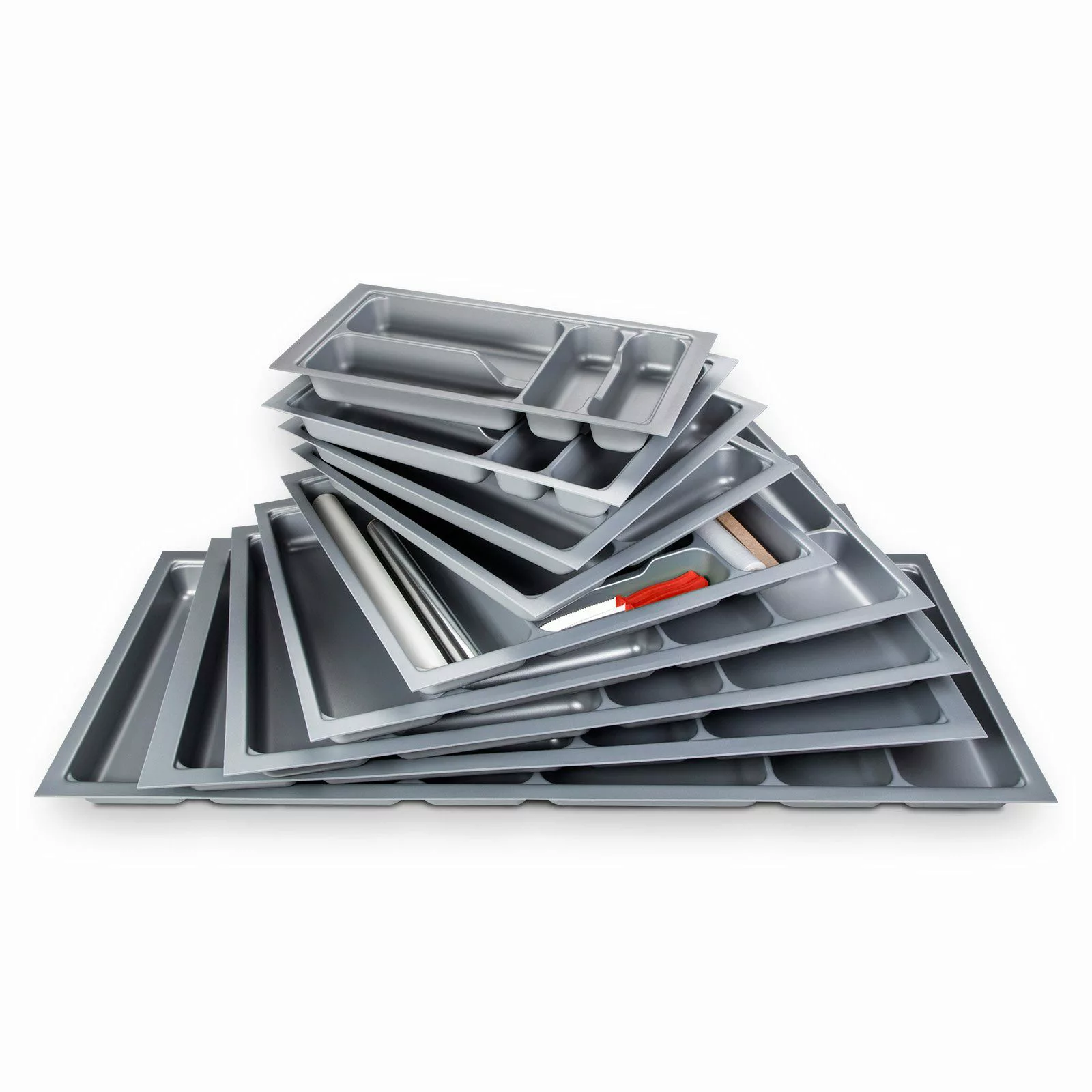 SO-TECH® Besteckeinsatz ORGA-BOX® I Besteckeinsatz silbergrau günstig online kaufen