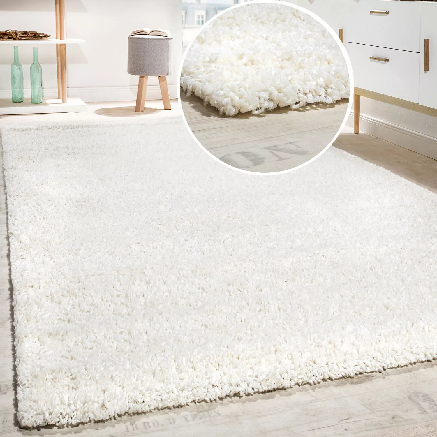 Paco Home Hochflor-Teppich »Sky 250«, rechteckig, gewebt, Uni-Farben, inten günstig online kaufen