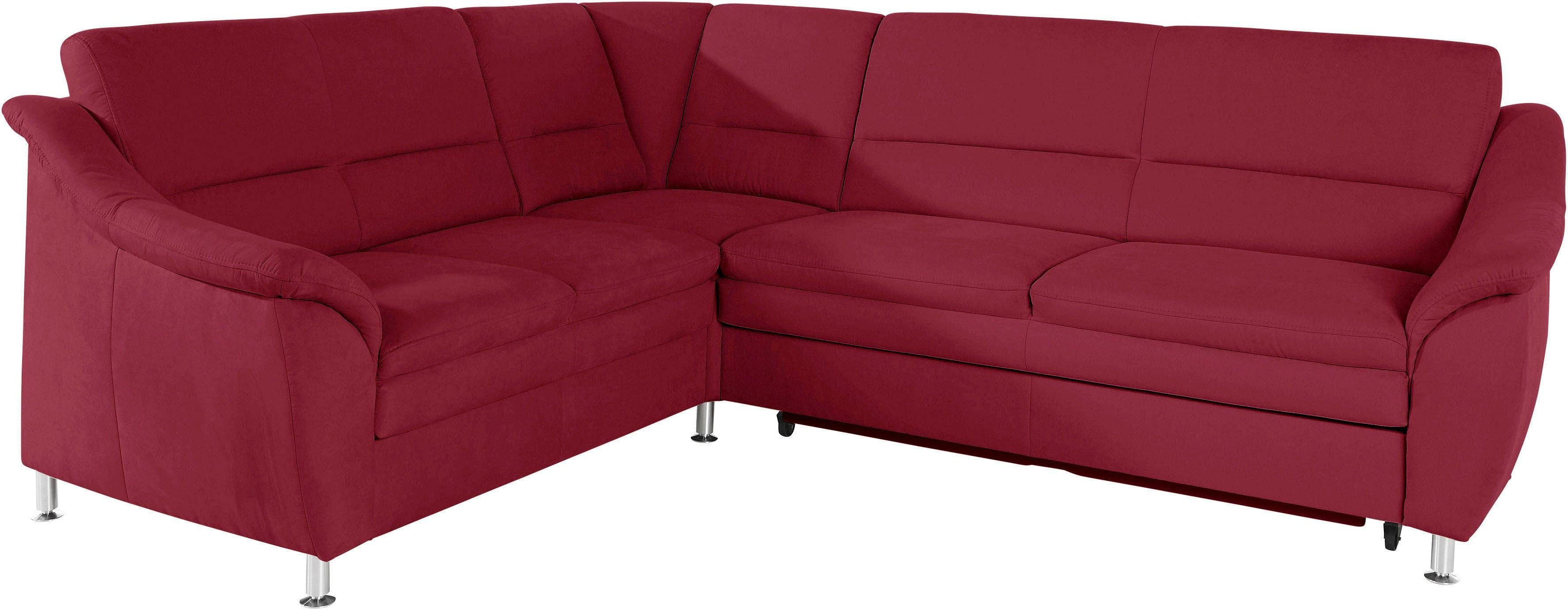 Places of Style Ecksofa "Cardoso L-Form", Federkern, wahlweise mit Bett, Sc günstig online kaufen