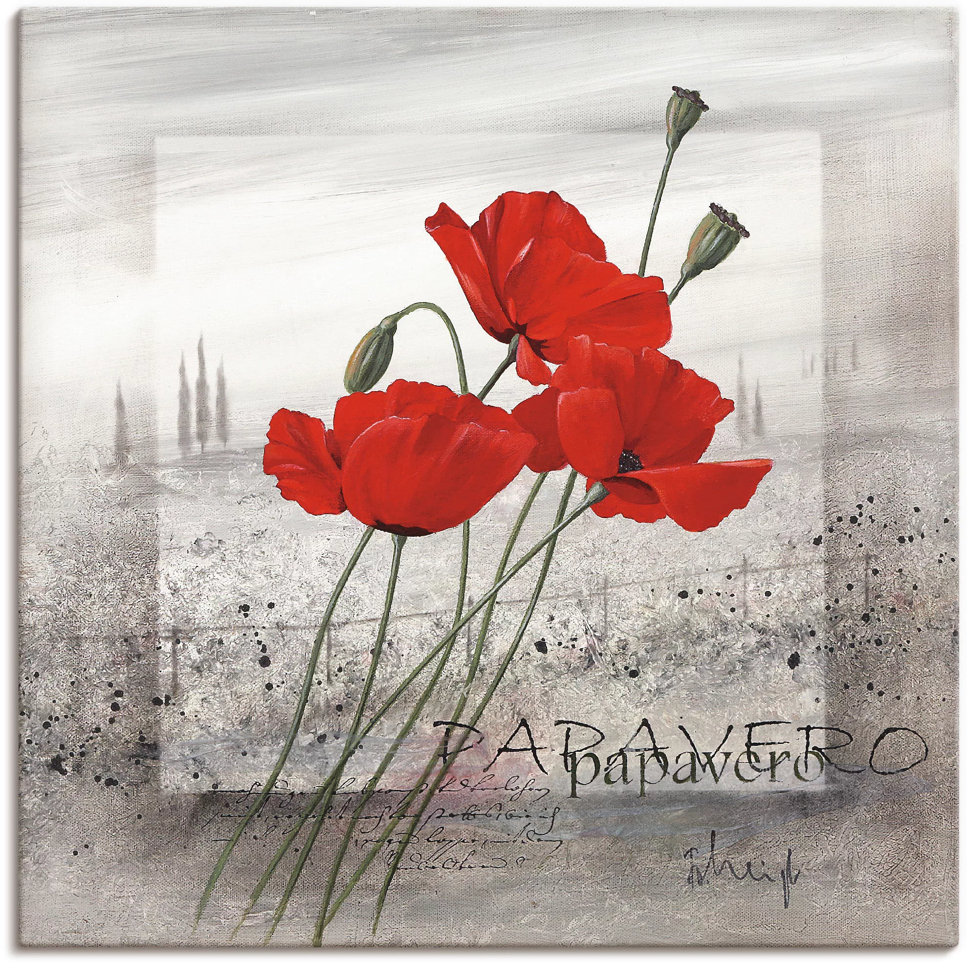 Artland Wandbild »Mohnblumen«, Blumen, (1 St.), als Leinwandbild, Poster, W günstig online kaufen
