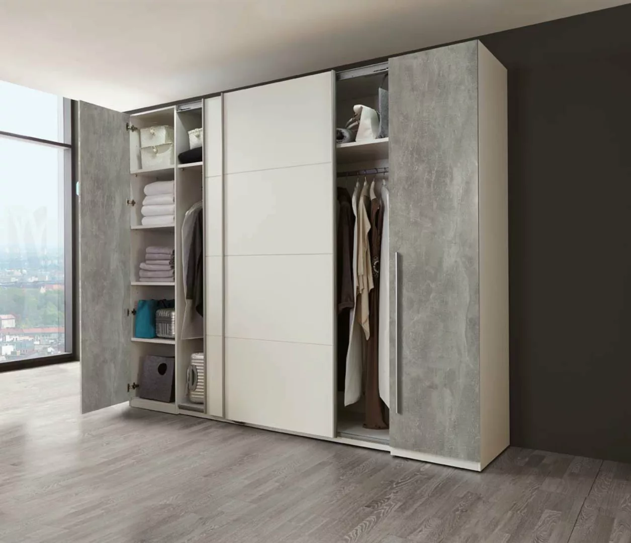 möbelando Kleiderschrank Ketty 270 x 225 x 61 cm (B/H/T) günstig online kaufen