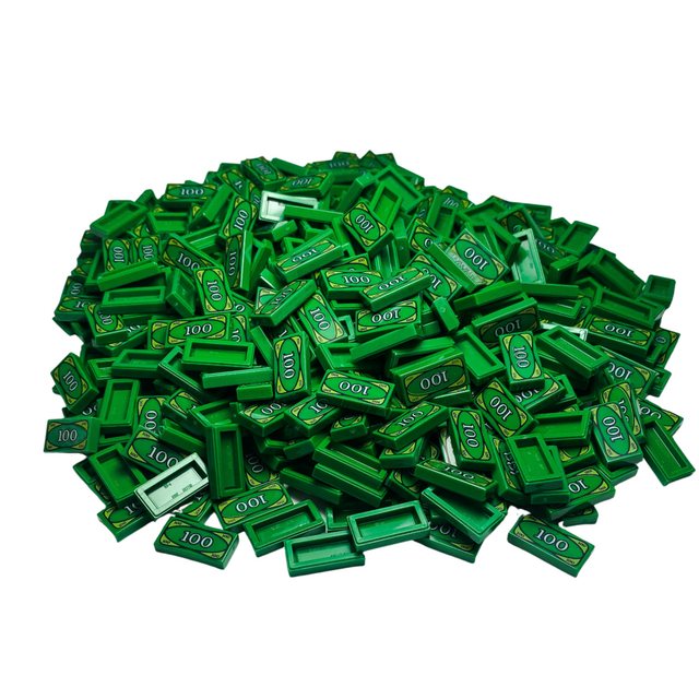LEGO® Spielbausteine LEGO® 1x2 Fliesen Geldschein Grün - 3069bpx7 NEU! Meng günstig online kaufen