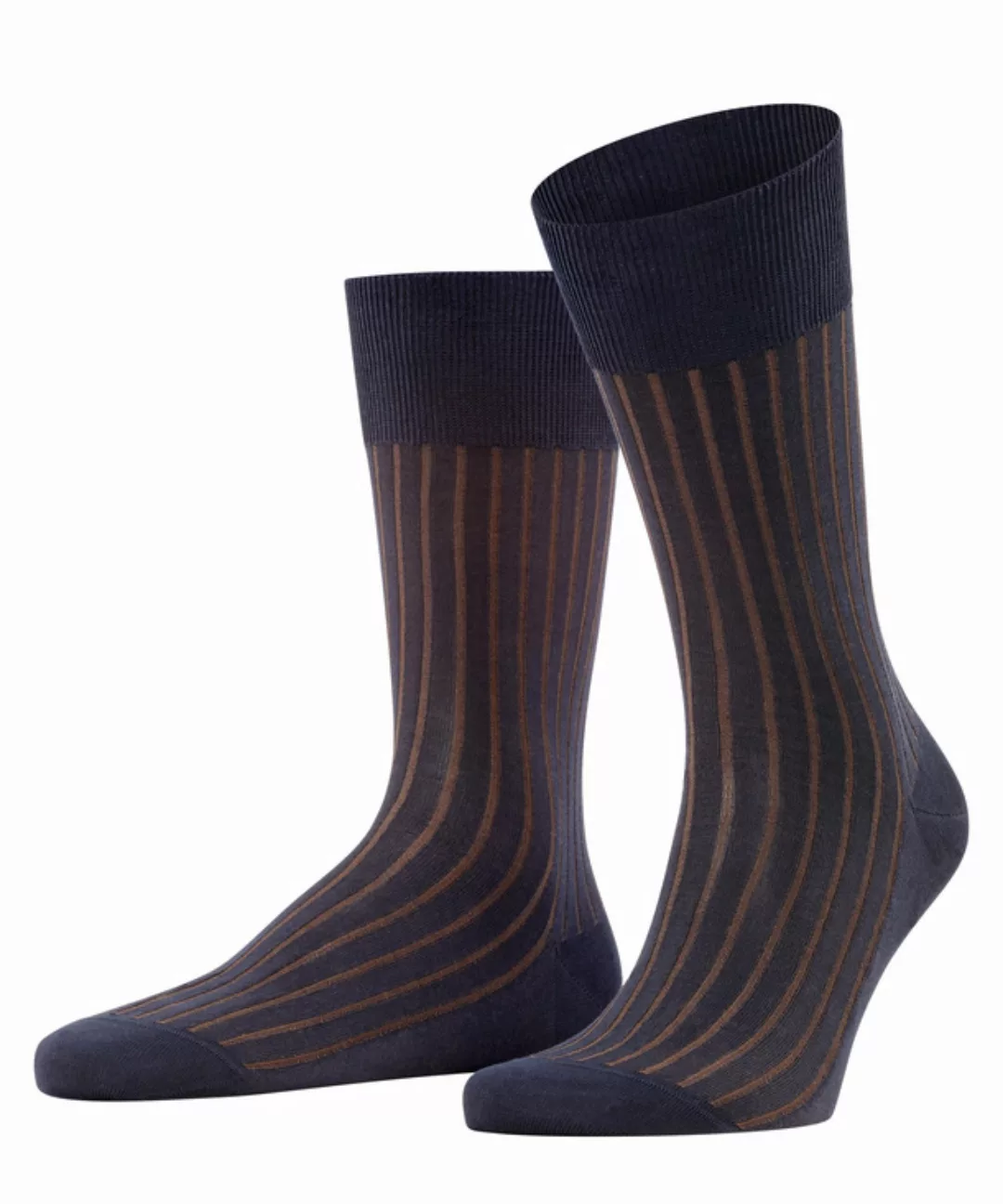 FALKE Shadow Herren Socken, 45-46, Blau, Rippe, Baumwolle, 14648-637406 günstig online kaufen