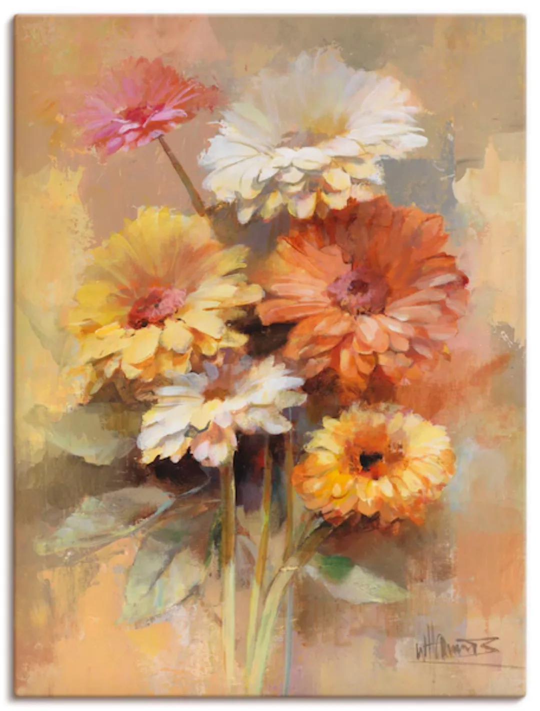 Artland Leinwandbild "Blumenstrauß I", Blumen, (1 St.), auf Keilrahmen gesp günstig online kaufen