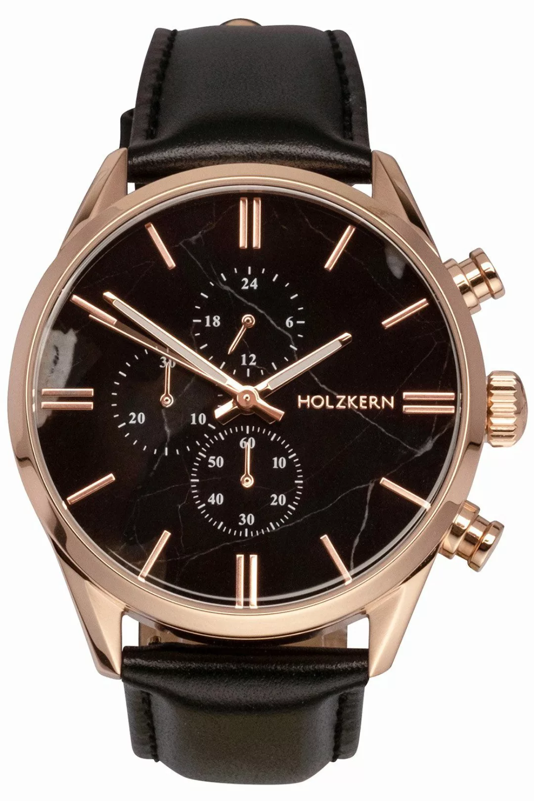 Holzkern Quarzuhr Chronograph Relational Marmor/Roségoldfarben günstig online kaufen
