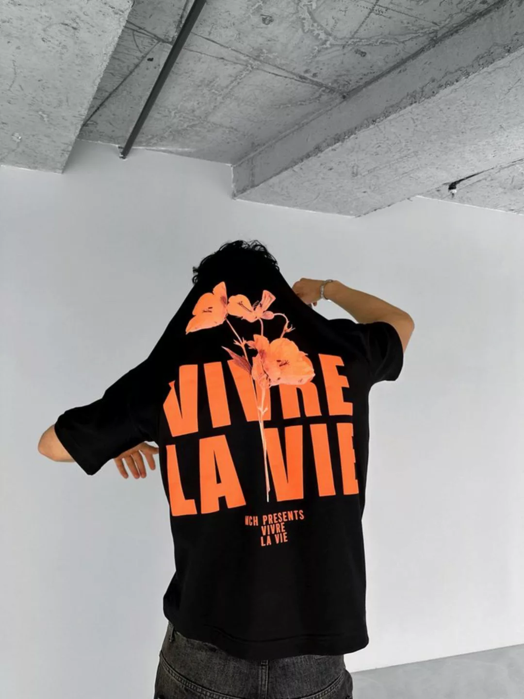 Abluka T-Shirt OVERSIZE VIVRE LA VIE T-SHIRT günstig online kaufen