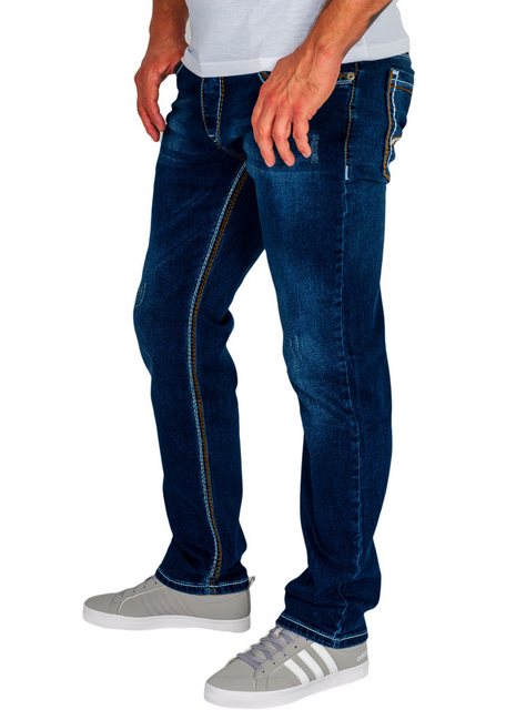 Fashionschmiede Regular-fit-Jeans Herren Jeans Hose im casual Look mit dick günstig online kaufen