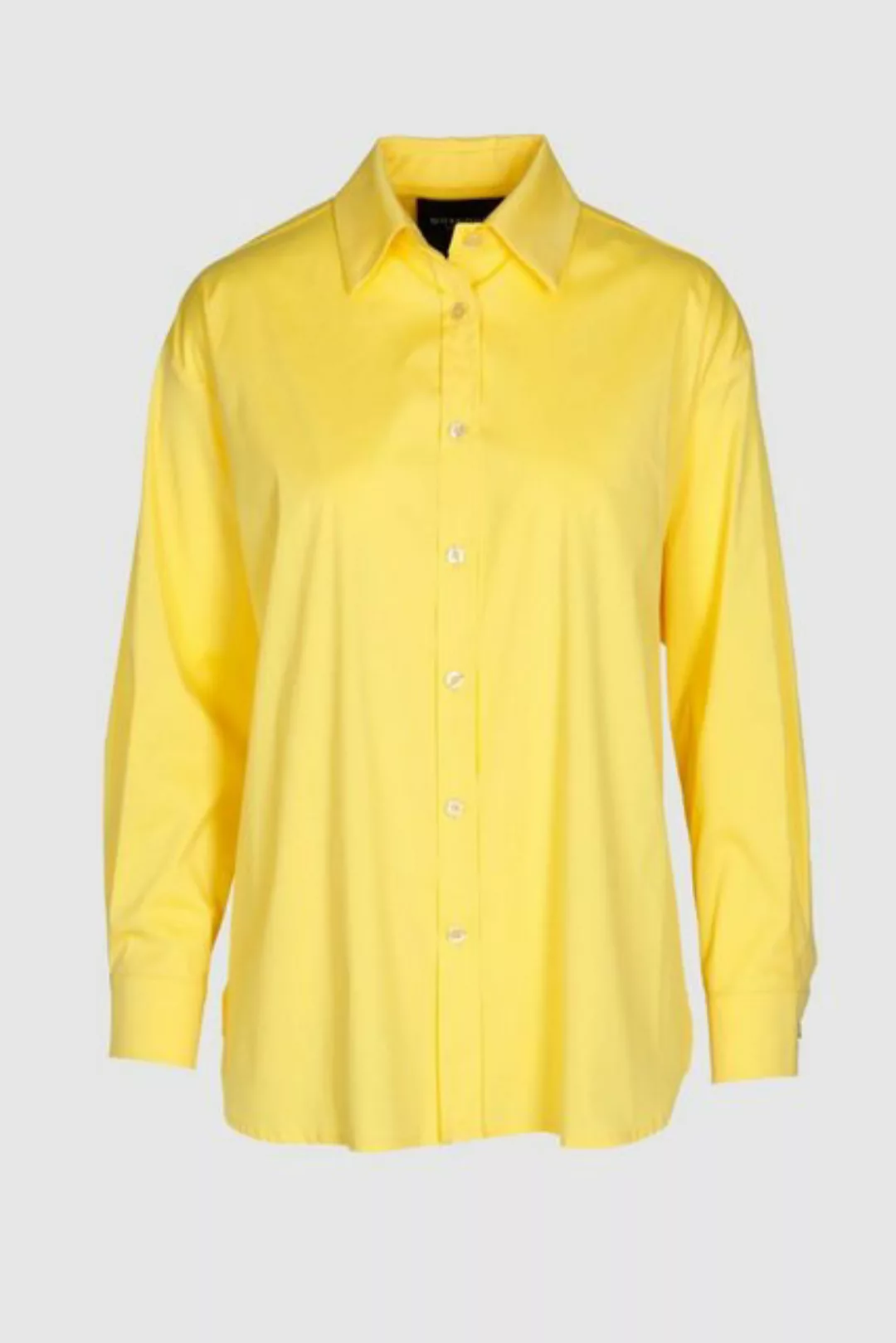 Boscana Langarmbluse Damenoberteil Hemdbluse Bluse aus Baumwolle in Gelb günstig online kaufen