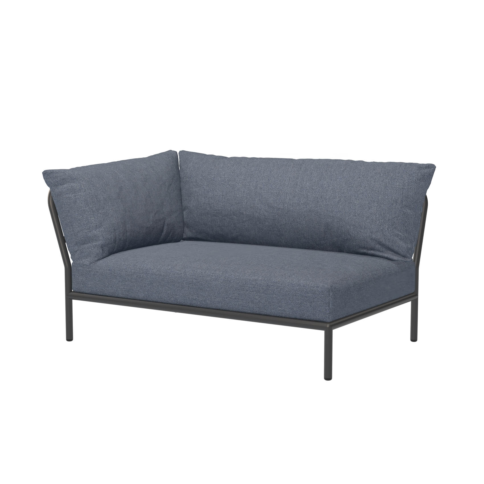 LEVEL2 Outdoor Sofa Lounge-Modul 2 Sky Dunkelgrau Links günstig online kaufen