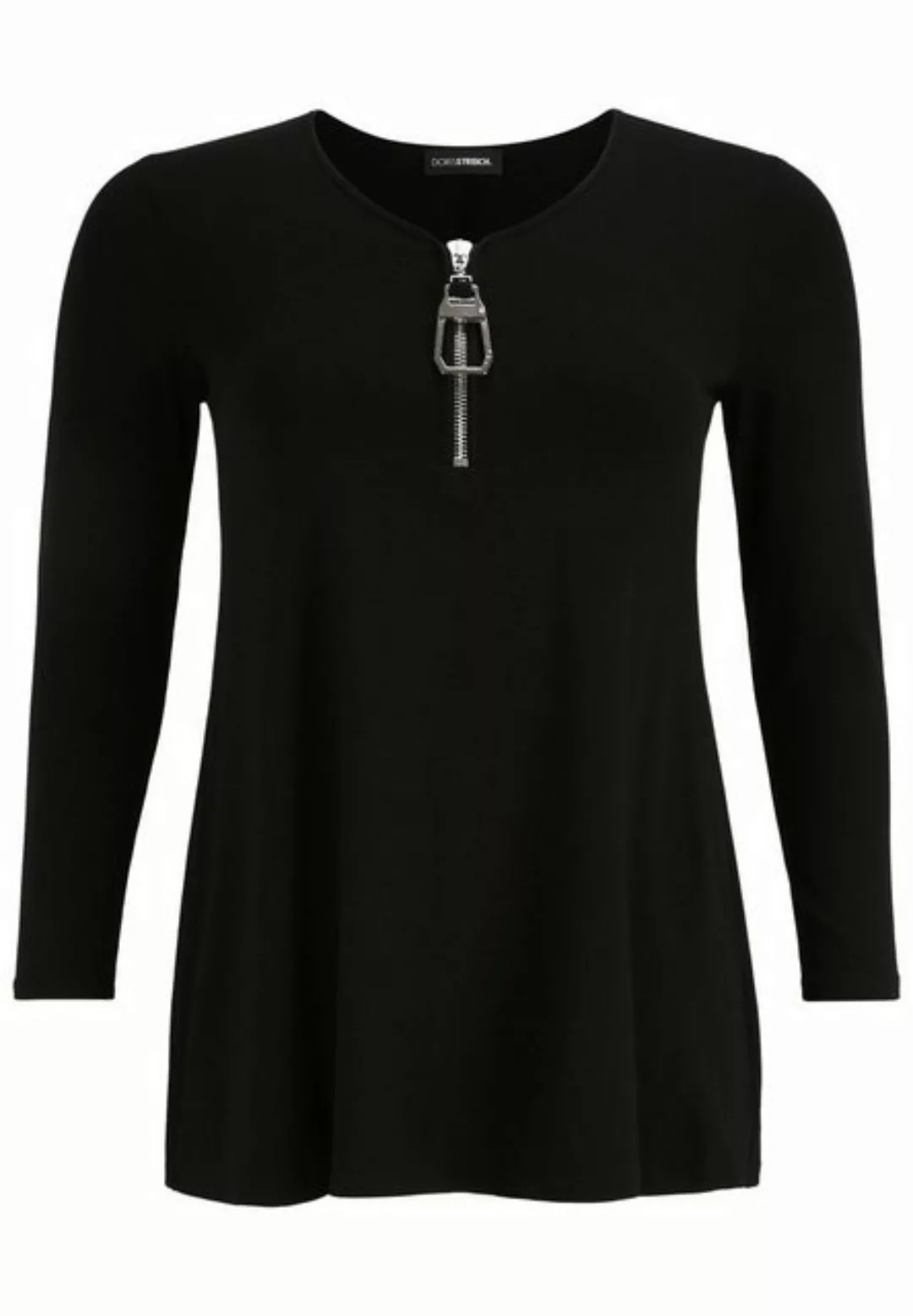 Doris Streich Shirtbluse Long-Shirt mit dekorativem Reißverschluss günstig online kaufen