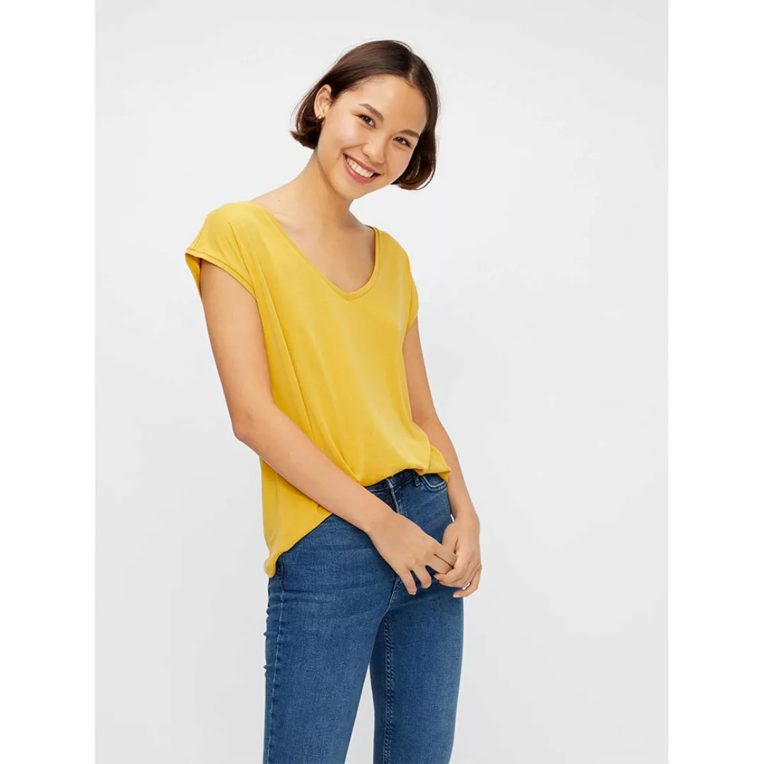 Pieces Kamala Kurzärmeliges T-shirt XS Nugget Gold günstig online kaufen