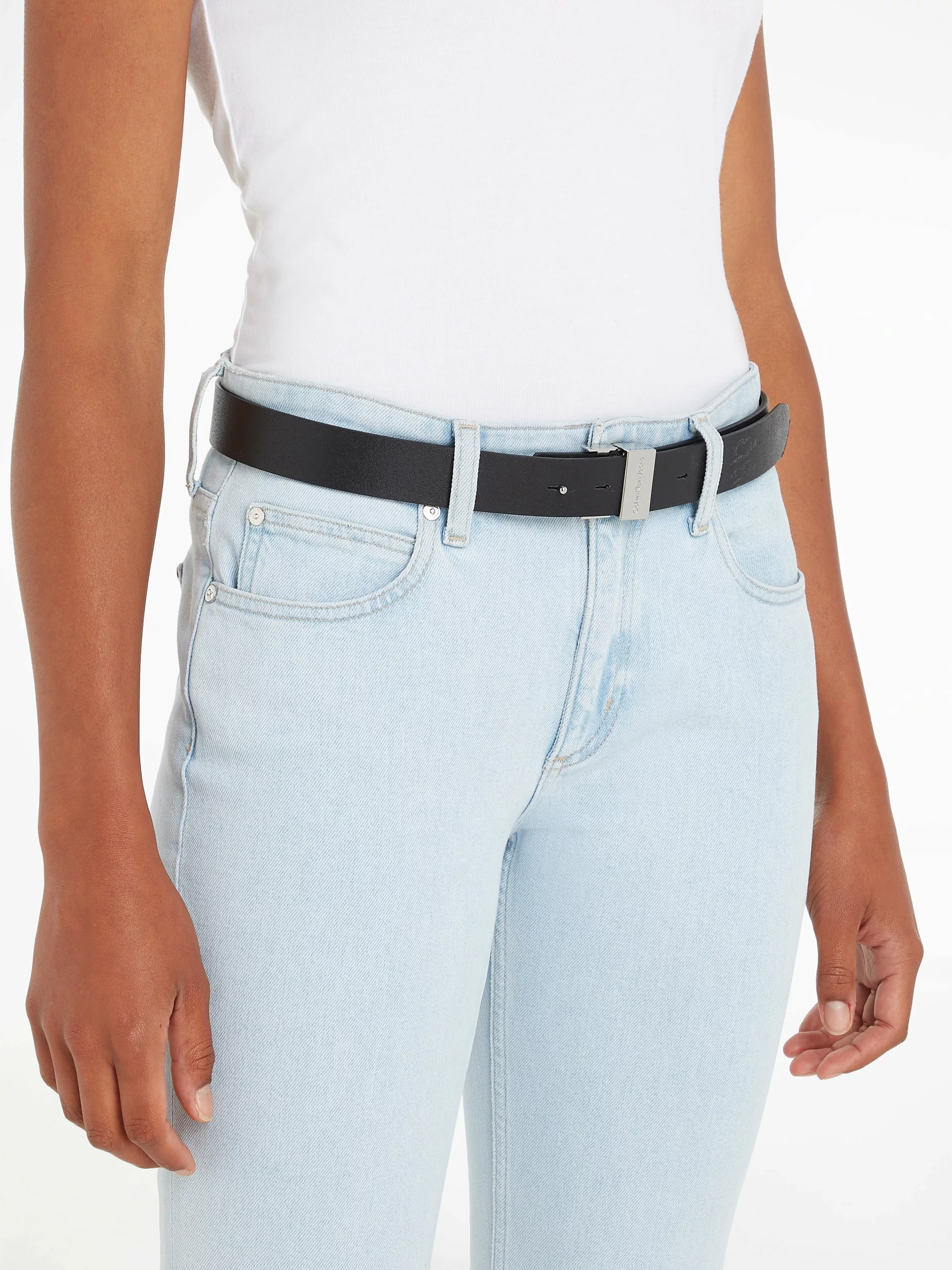 Calvin Klein Jeans Ledergürtel "MONOGRAM HARDWARE 30MM" günstig online kaufen