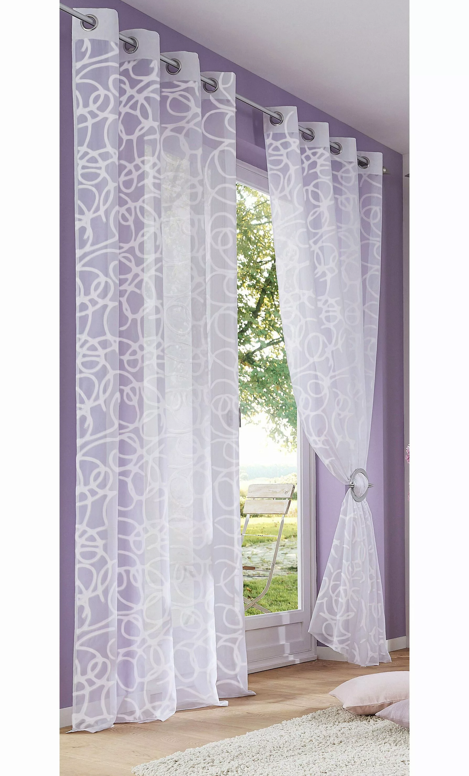 my home Gardine Tanaro, Ösen (2 günstig online kaufen