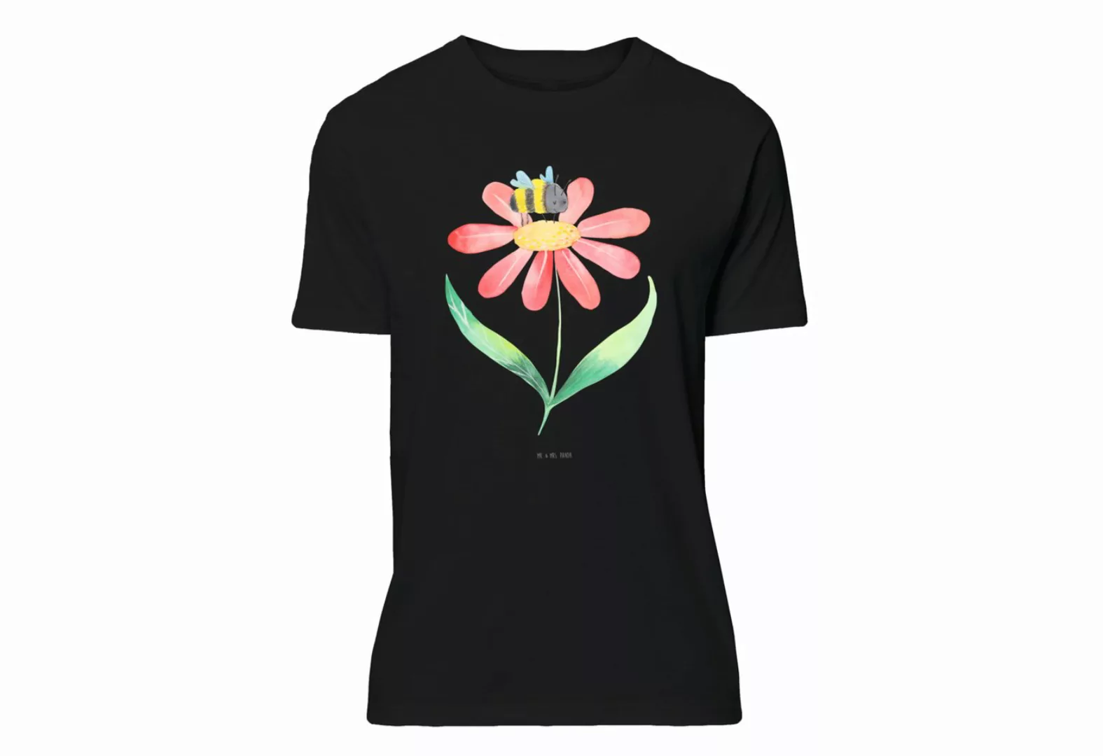 Mr. & Mrs. Panda T-Shirt Hummel Blume - Schwarz - Geschenk, Lustiges T-Shir günstig online kaufen
