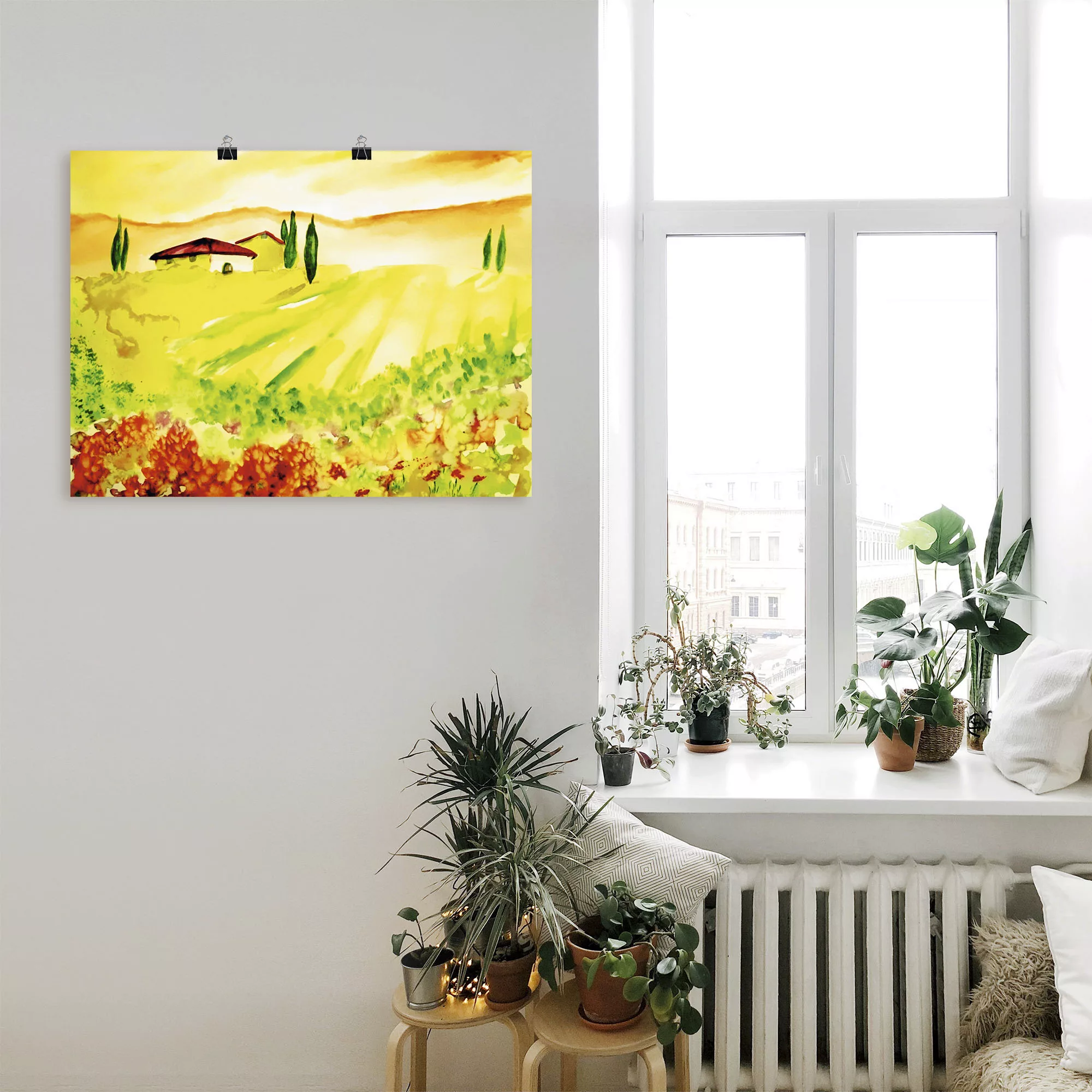 Artland Wandbild »Licht der Toskana«, Felder, (1 St.), als Leinwandbild, Po günstig online kaufen