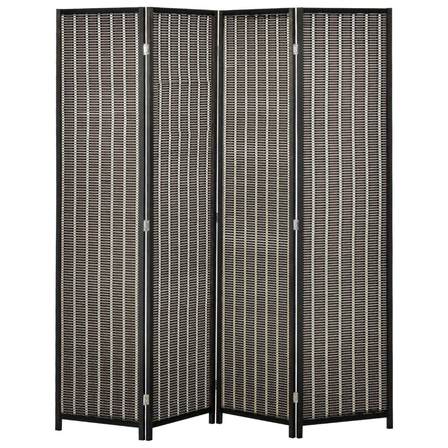 HOMCOM Paravent Bambus Kiefernholz Braun 180L x 1,9B x 180H cm günstig online kaufen