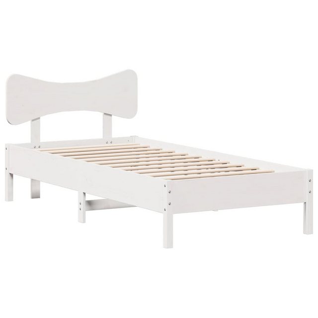 vidaXL Bett Massivholzbett ohne Matratze Weiß 75x190 cm Kiefernholz günstig online kaufen