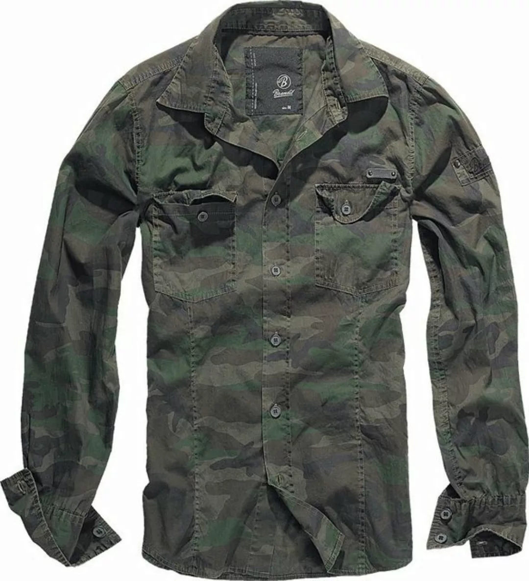 Brandit Hemd SLIM WORKER SHIRT BD4005 Olive Camo günstig online kaufen