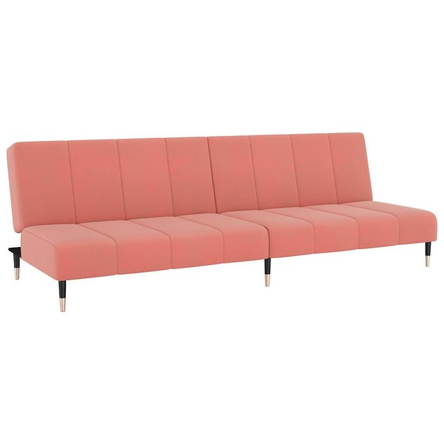 vidaXL Sofa Schlafsofa 2-Sitzer Rosa Samt günstig online kaufen