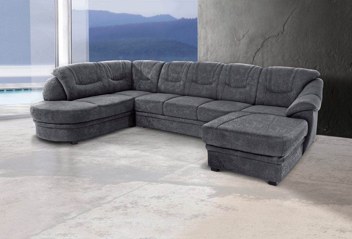 sit&more Wohnlandschaft "Savoni U-Form", wahlweise mit Bettfunktion günstig online kaufen