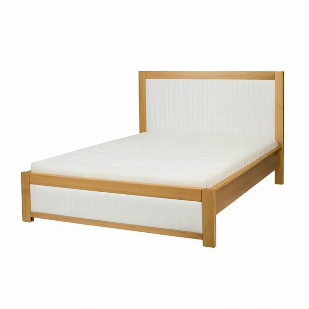 Xlmoebel Bett Neues handgefertigtes Doppelbett aus echtem Holz mit Polsteru günstig online kaufen