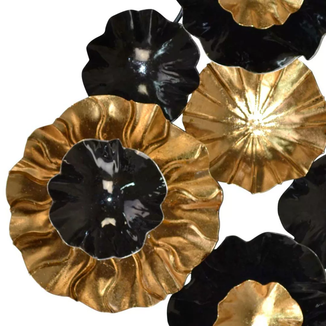 Metall Wanddeko in Schwarz & Gold 120 cm breit günstig online kaufen