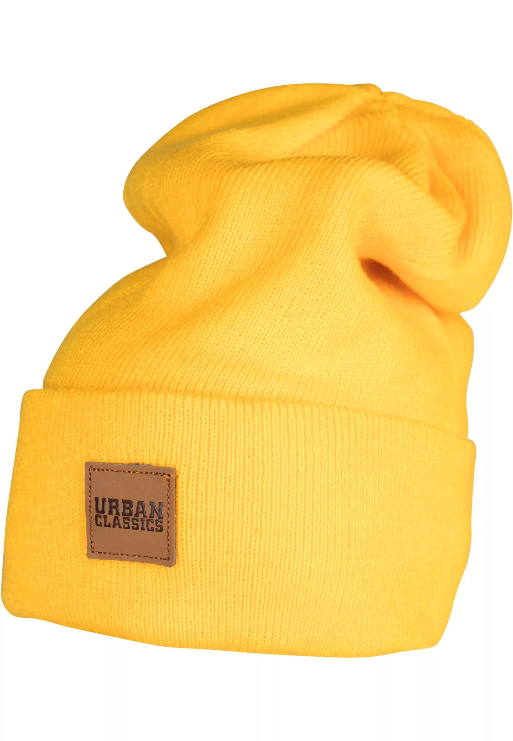 URBAN CLASSICS Beanie "Urban Classics Unisex Synthetic Leatherpatch Long Be günstig online kaufen